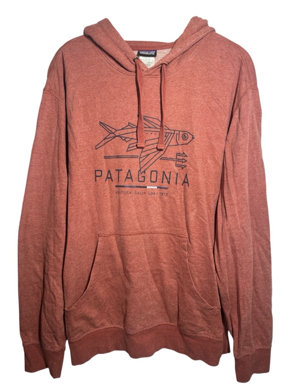 Patagonia Men’s Organic Cotton Geodesic Flying Fish Lightweight Pullover Hoodie